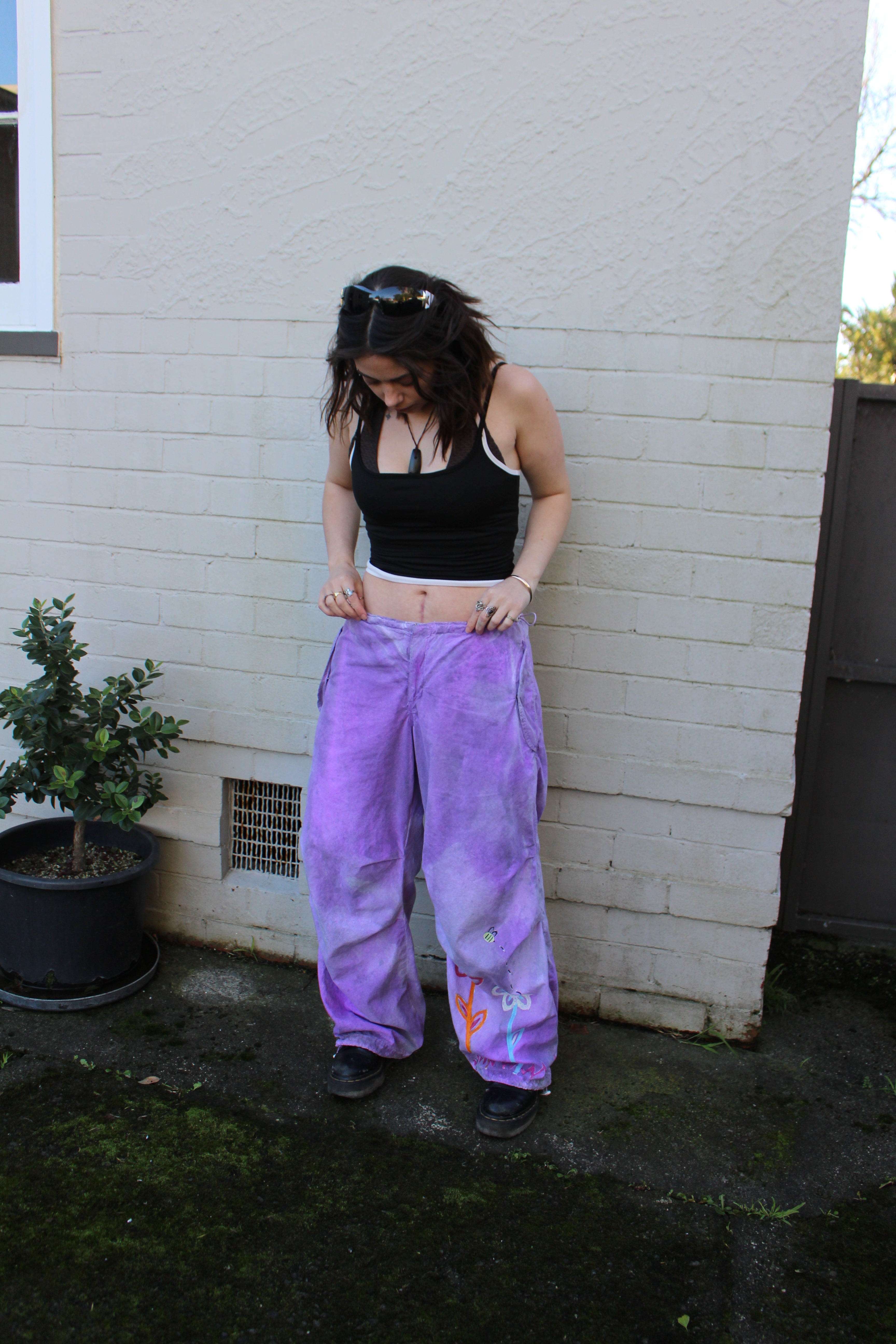 Irritable Flower Baggy Pants
