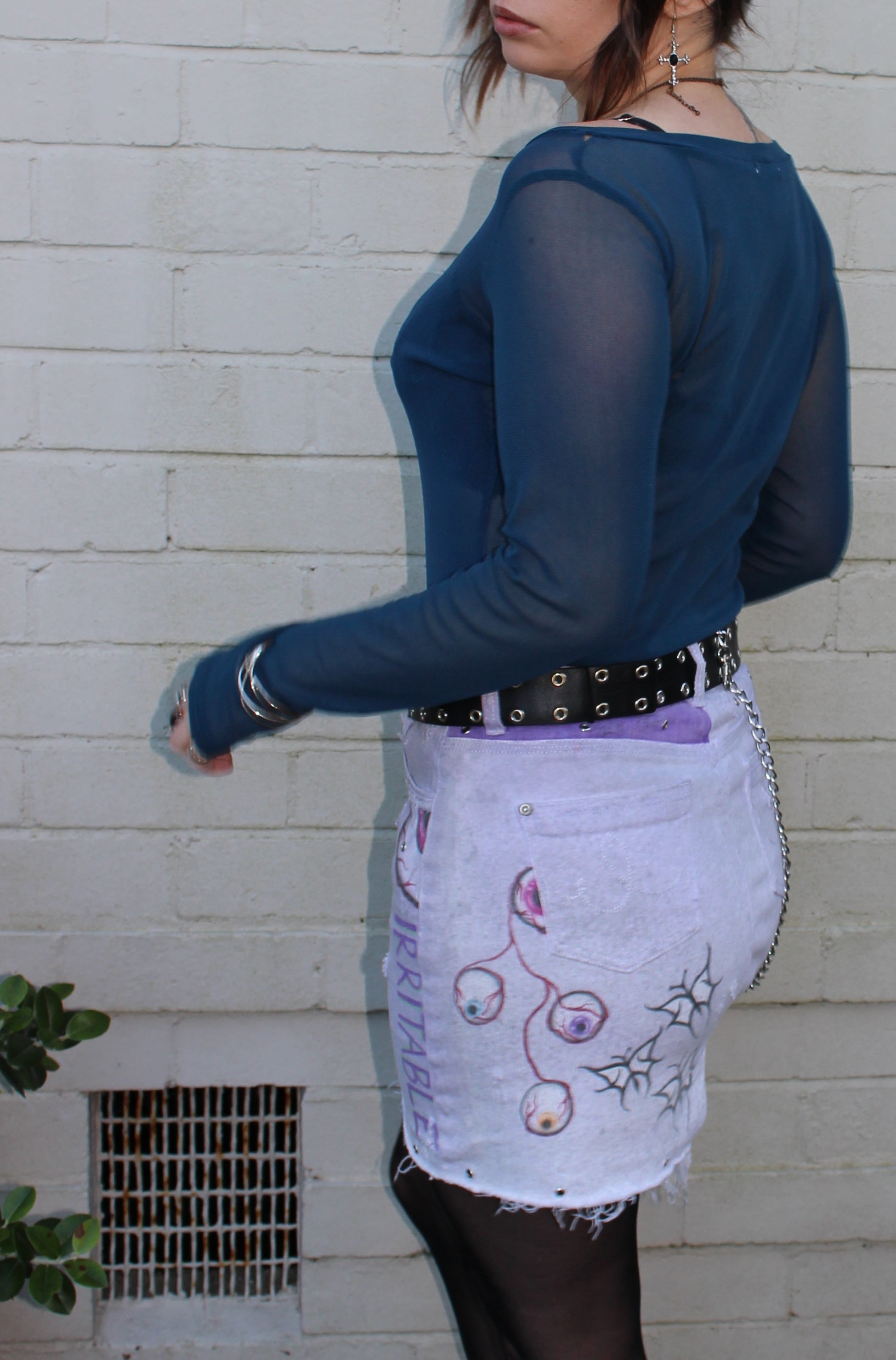 Irritable Eyes Mini Skirt