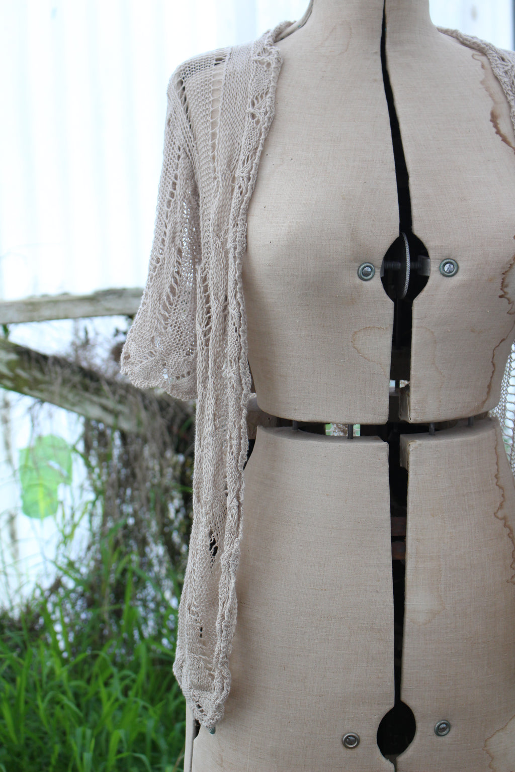 Crotchet Beige Cover up