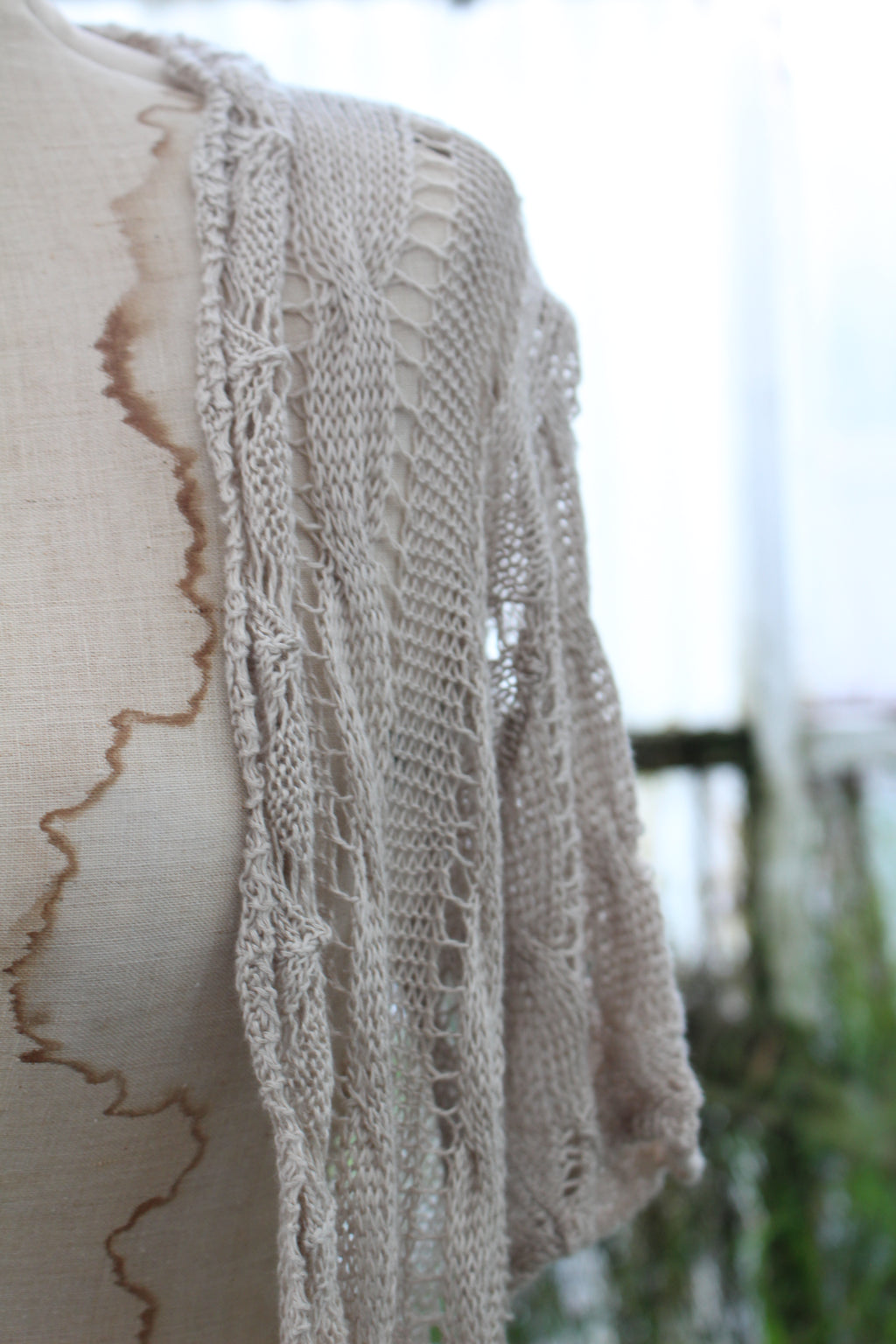Crotchet Beige Cover up