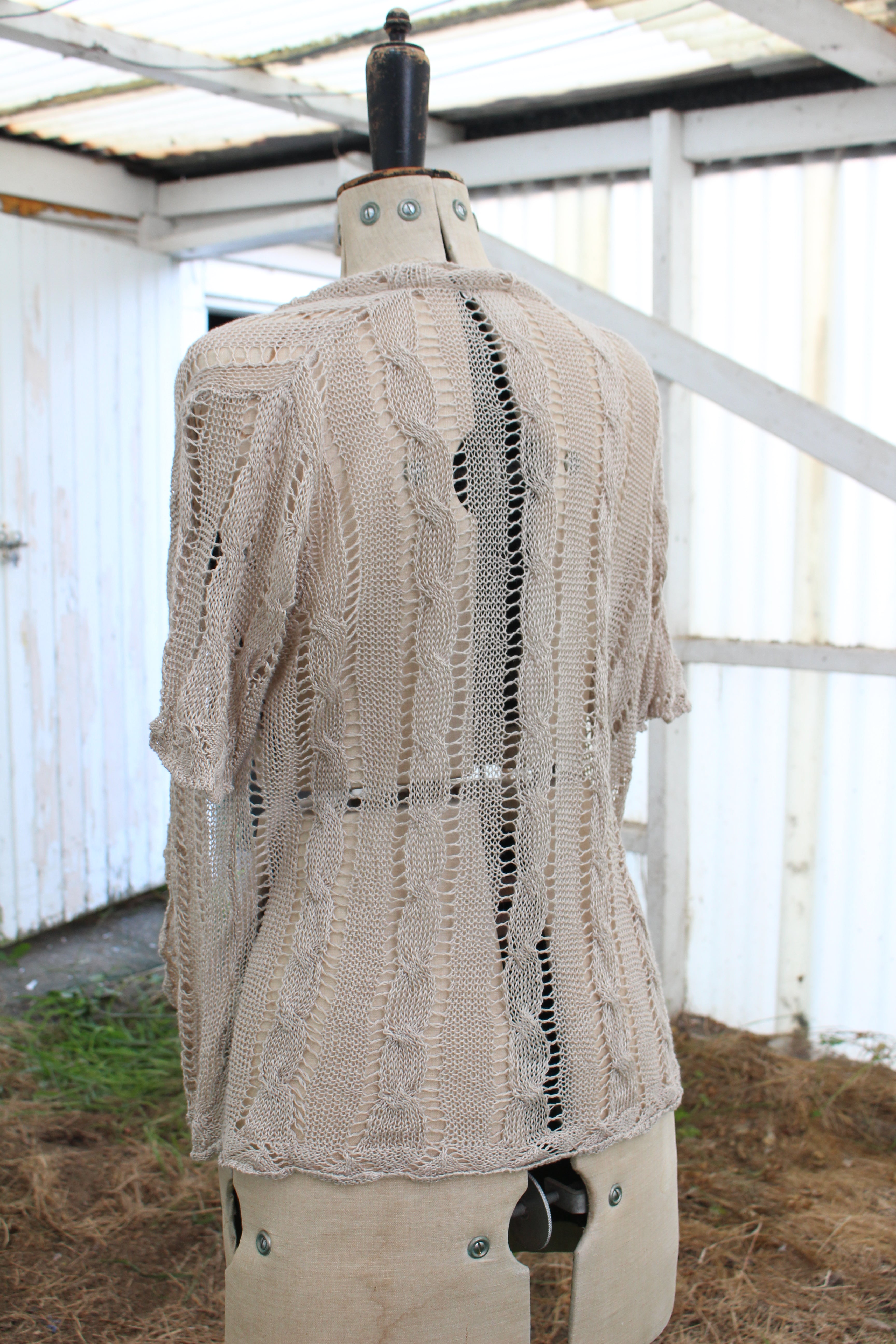 Crotchet Beige Cover up