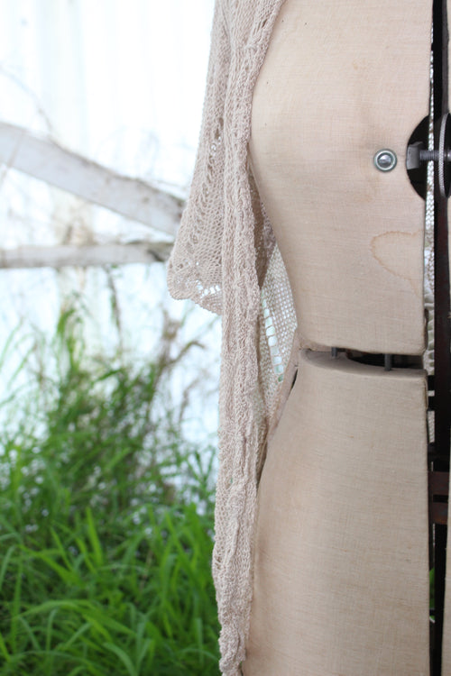 Crotchet Beige Cover up