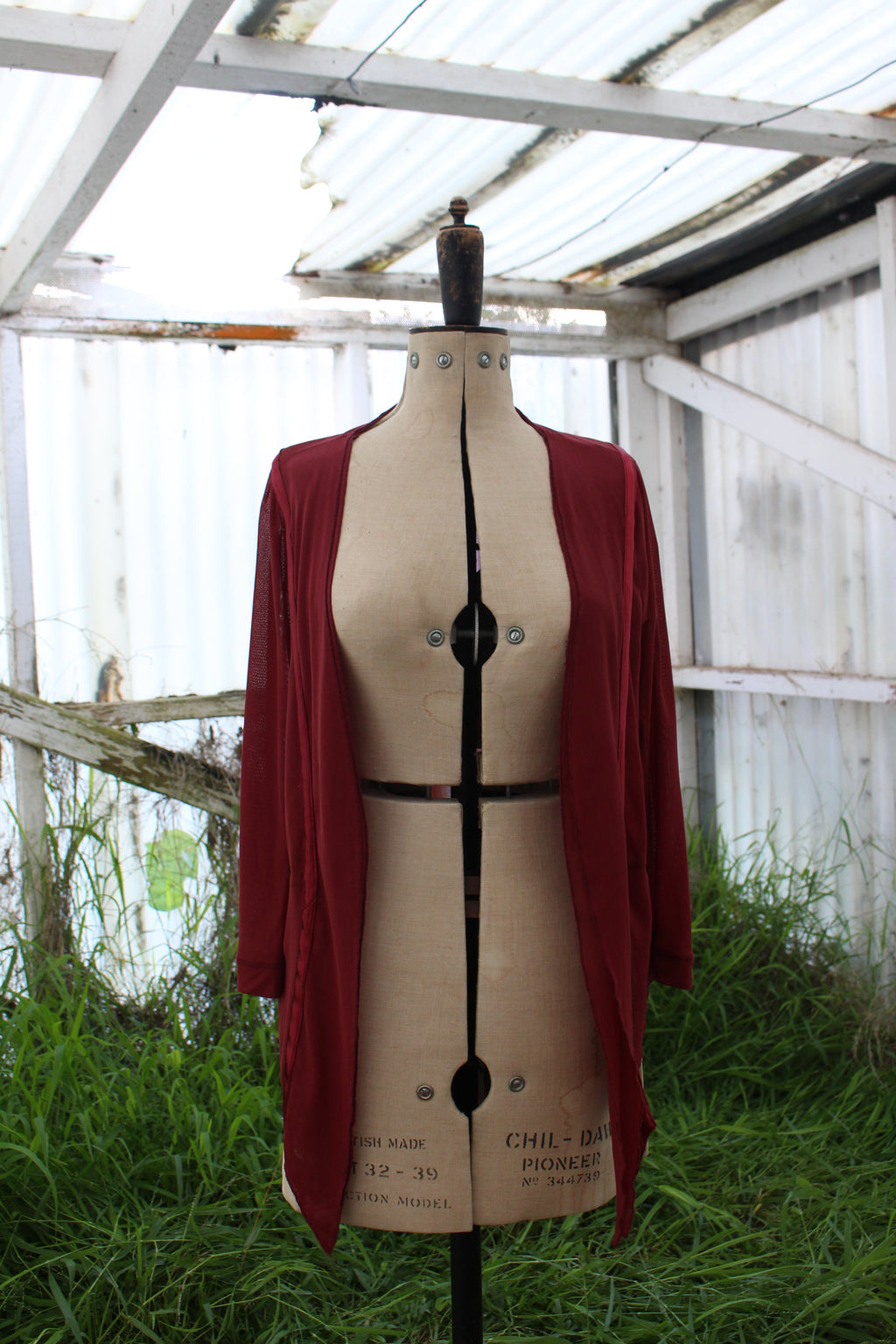 Burgundy cover up